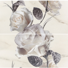 O-CRR-WPG052 Carrara white Flower (комплект 2шт) 63х59,3