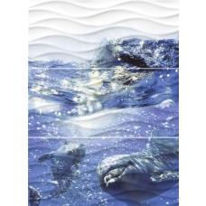 WA2T123D Wave Dolphins панно 44x60