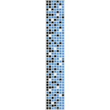 БВ 24 052  Интеркерама STILE синий бордюр мозайка 70*400 Сорт 1
