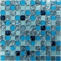 Satin Blue Стеклянная мозаика 23*23 300*300