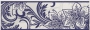 1501-0054 Бордюр Азур Крем синий 8,5x25