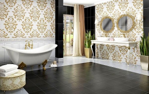 Damasco Oro-Bianco Infinity Ceramic Tiles
