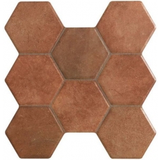 Pav. HEXAGONAL CASTILLA MARRON 37.2*38.8