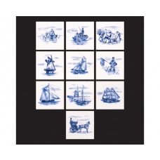 Delft the Sadler Decor Blue/Magnolia (set 10) 76x76x9mm