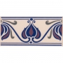 ANB1 Baroque Blue border tile  150X75mm Minton Hollins