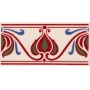 ANB2 Baroque Burgundy border tile 150X75mm