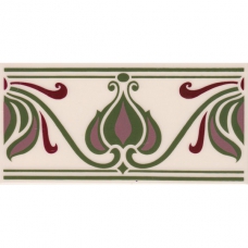 ANB3 Baroque Green border tile 150X75mm