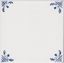 DLF1 Delft blue/white decorative field tile 150x150mm