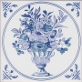 DLI10 Delft blue/white decorative inset tile 150x150mm