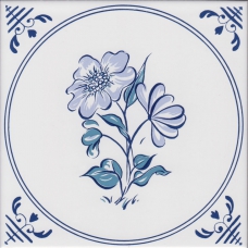 DLI11 Delft blue/white decorative inset tile 150x150mm