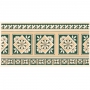 BTCE5B Beatrice green border tile 150X75mm