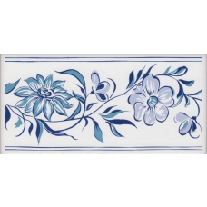 DLB1 Delft blue/white border tile 150X75mm