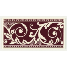 LOUS4B Louise maroon border tile 150X75mm