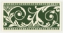 LOUS5B Louise green border tile 150X75mm Minton Hollins