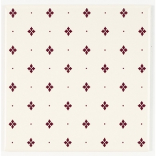 LOUS4E Louise maroon decorative field tile 150x150mm Minton Hollins