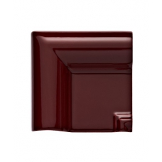 MCC9C Crampton capping frame corner tile Burgundy 75x75mm