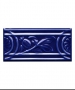 MRL1 Rolling leaf border tile Victorian Blue 150X75mm