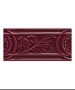 MRL18 Rolling leaf border tile Raspberry 150X75mm Minton Hollins