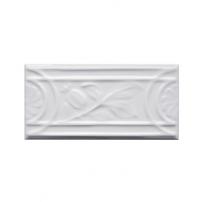 MRL20 Rolling leaf border tile White 150X75mm