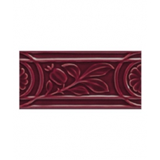 MRL9 Rolling leaf border tile Burgundy 150X75mm