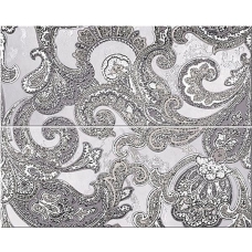 Sfumato Grey Paisley панно (комплект 2шт) 50.5x20.1