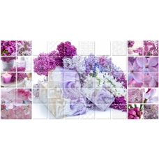 Арома лиловый Сирень декор-1 25x50