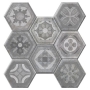 Pav. HEXAGONAL ASLAND GRIS 37.2*38.8