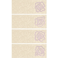 Popelin-4 Beige Lila 20x50