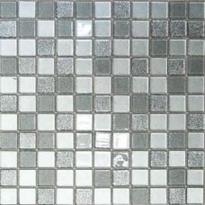 Shine Silver Стеклянная мозаика 25*25 300*300