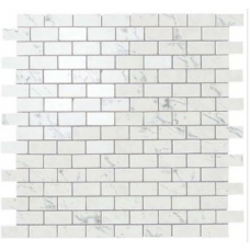 AS34 Marvel Carrara Pure Mosaico Lappato Burattato 29.8x29.8