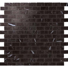 AS35 Marvel Nero Marquina Mosaico Lappato Burattato 29.8x29.8