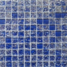 Мозаика Ice series (синяя) стекло 30x30