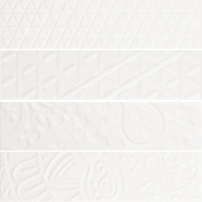 Memento Trame Bianco lucido Mix 5x20