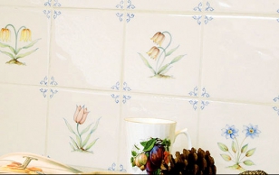 Polychrome Delft Flowers Marlborough Tiles